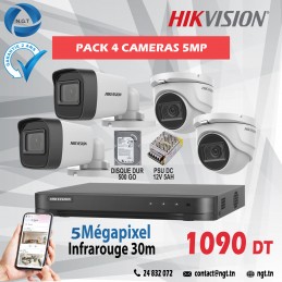 PACK DE 4 CAMERAS HD 5MP IR30M