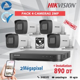 PACK 4 CAMERAS 2MP 20M...